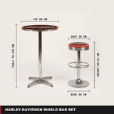 Harley-Davidson Shield bar set dimensions
