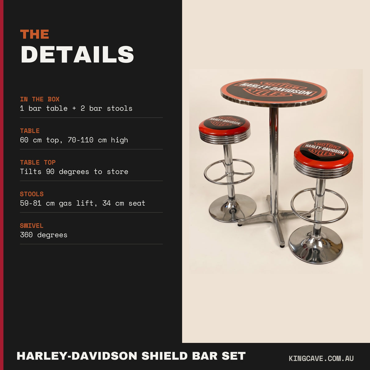 Harley-Davidson Shield bar set details