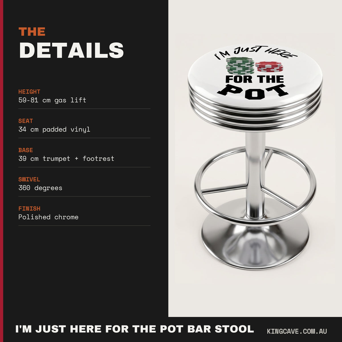 I'm Just Here For The Pot Bar Stool