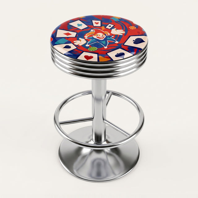 Jester Swirl bar stool, chrome base