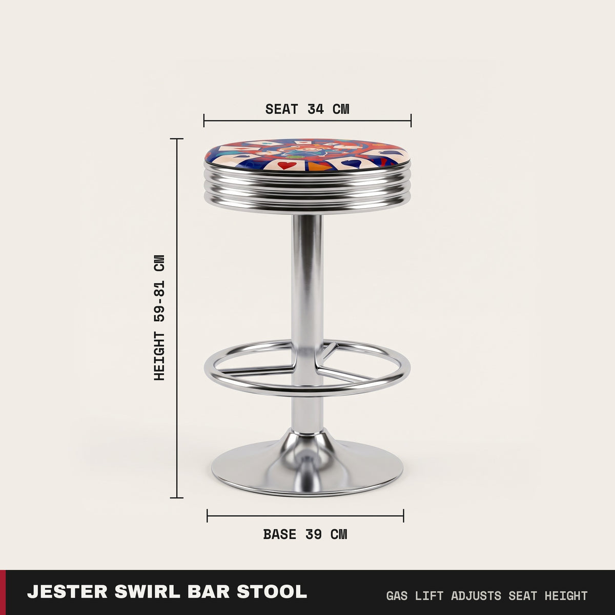 Jester Swirl Bar Stool