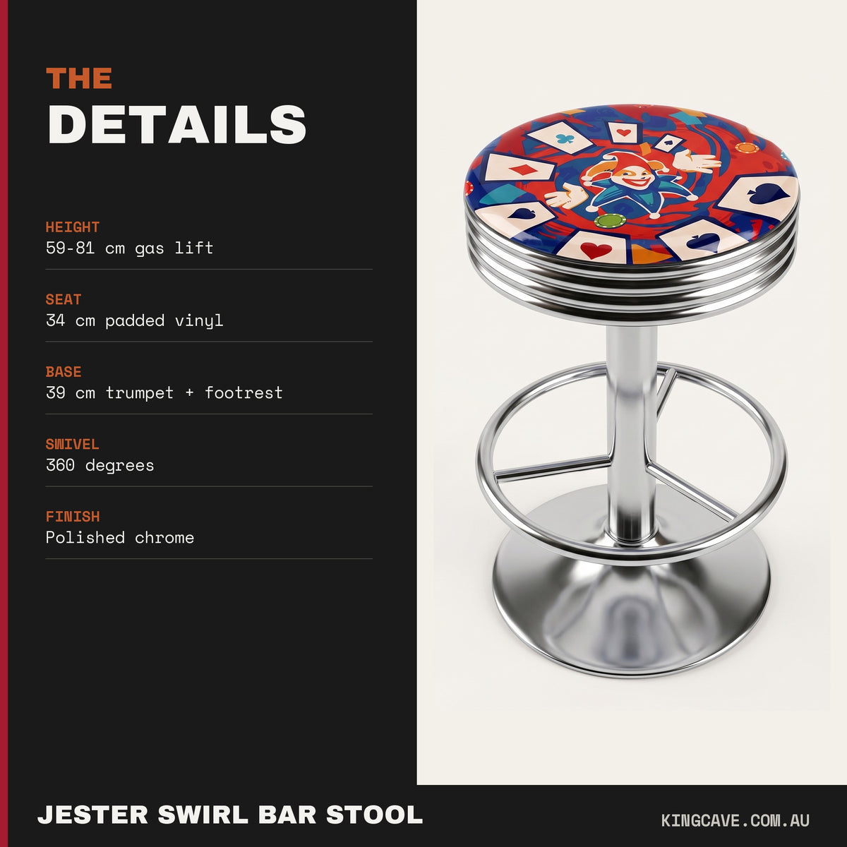 Jester Swirl Bar Stool