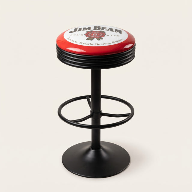 Jim Beam bar stool, black base