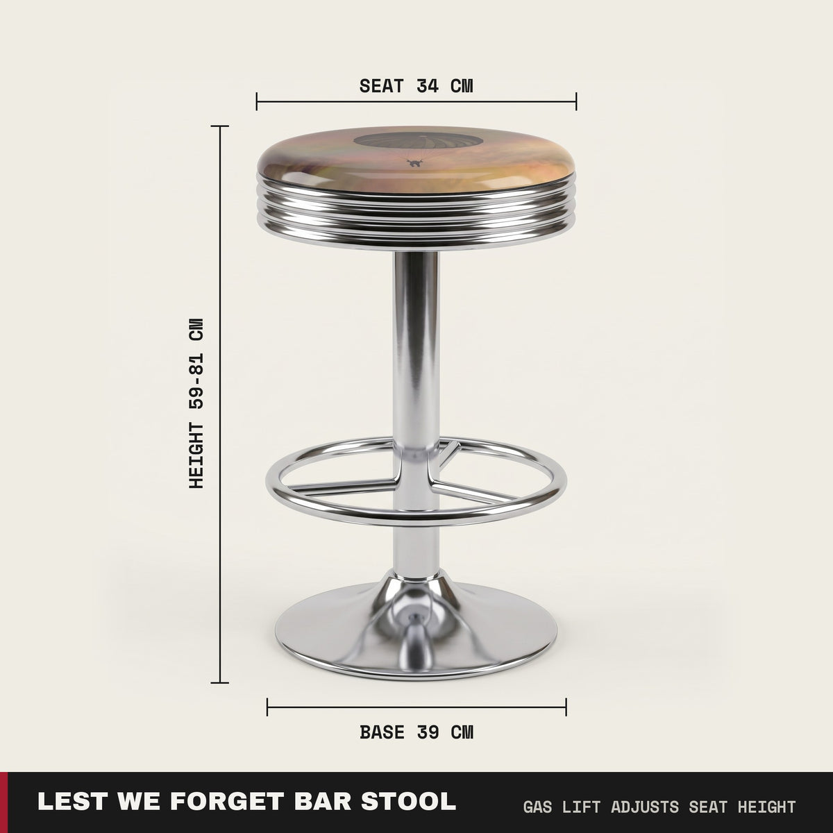 Lest We Forget Bar Stool
