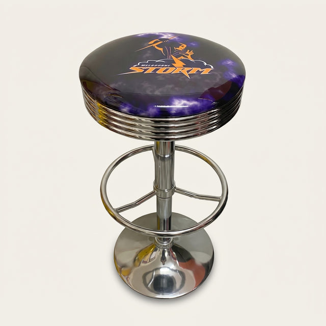 Melbourne Storm bar stool, chrome base