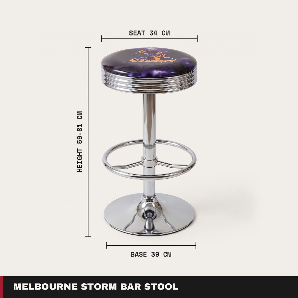 Melbourne Storm NRL Bar Stool