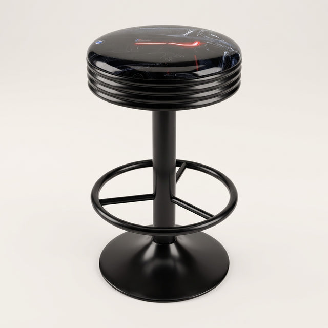 Midnight Coupe Garage bar stool, black base