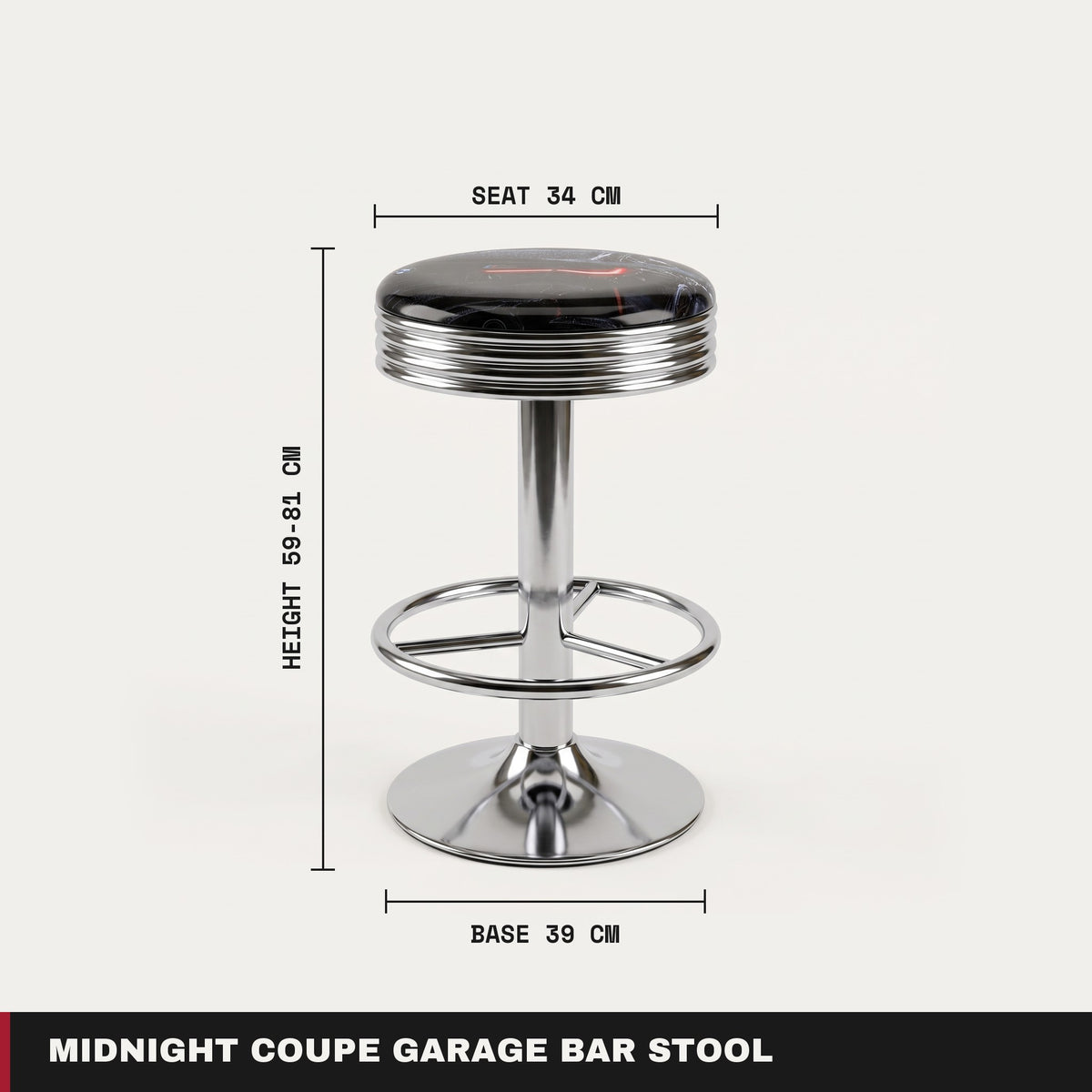 Midnight Coupe Garage Bar Stool
