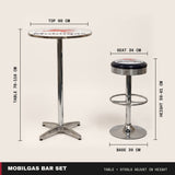 Mobilgas bar set dimensions