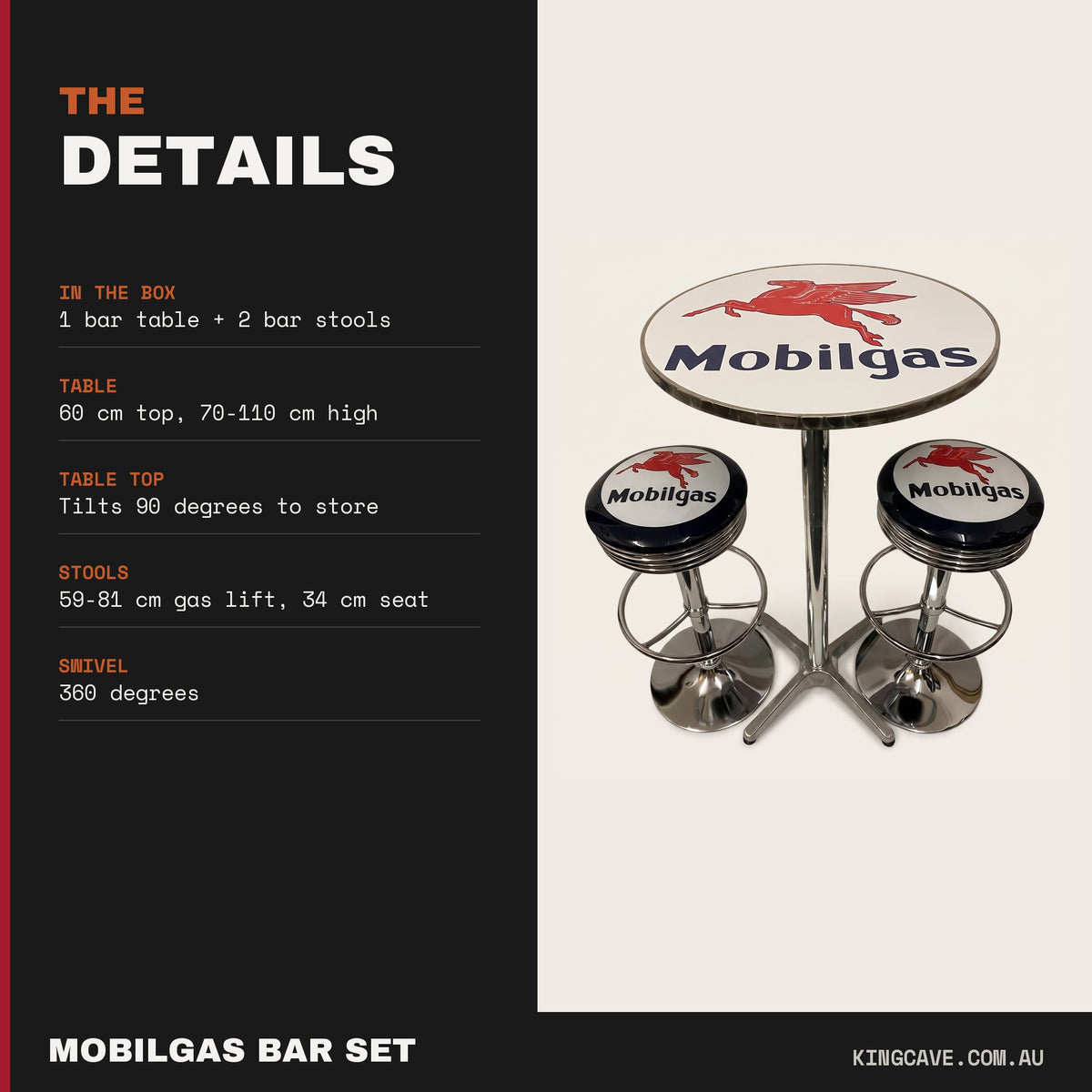 Mobilgas bar set details