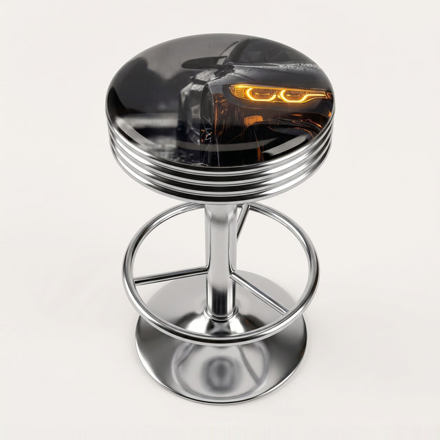Night Drive bar stool, chrome base