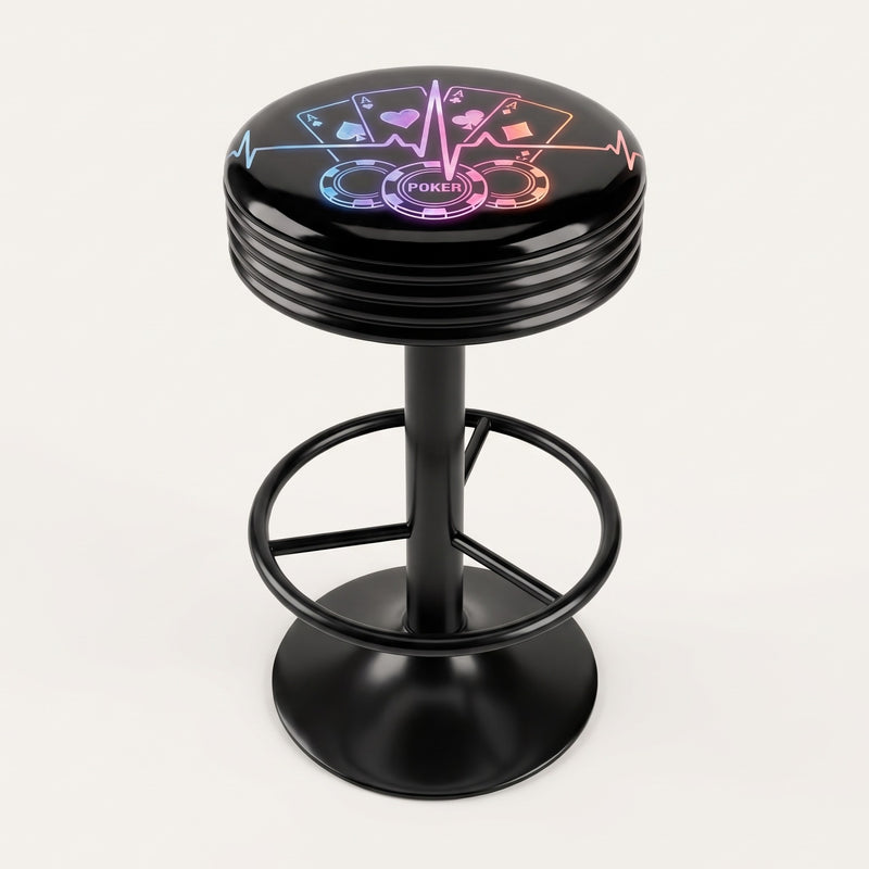 Poker Heartbeat bar stool, black base