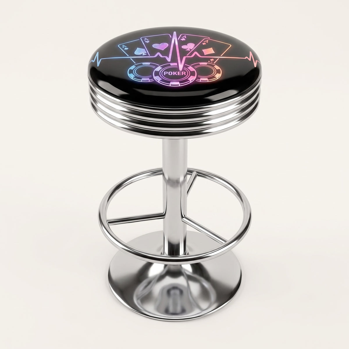 Poker Heartbeat Bar Stool