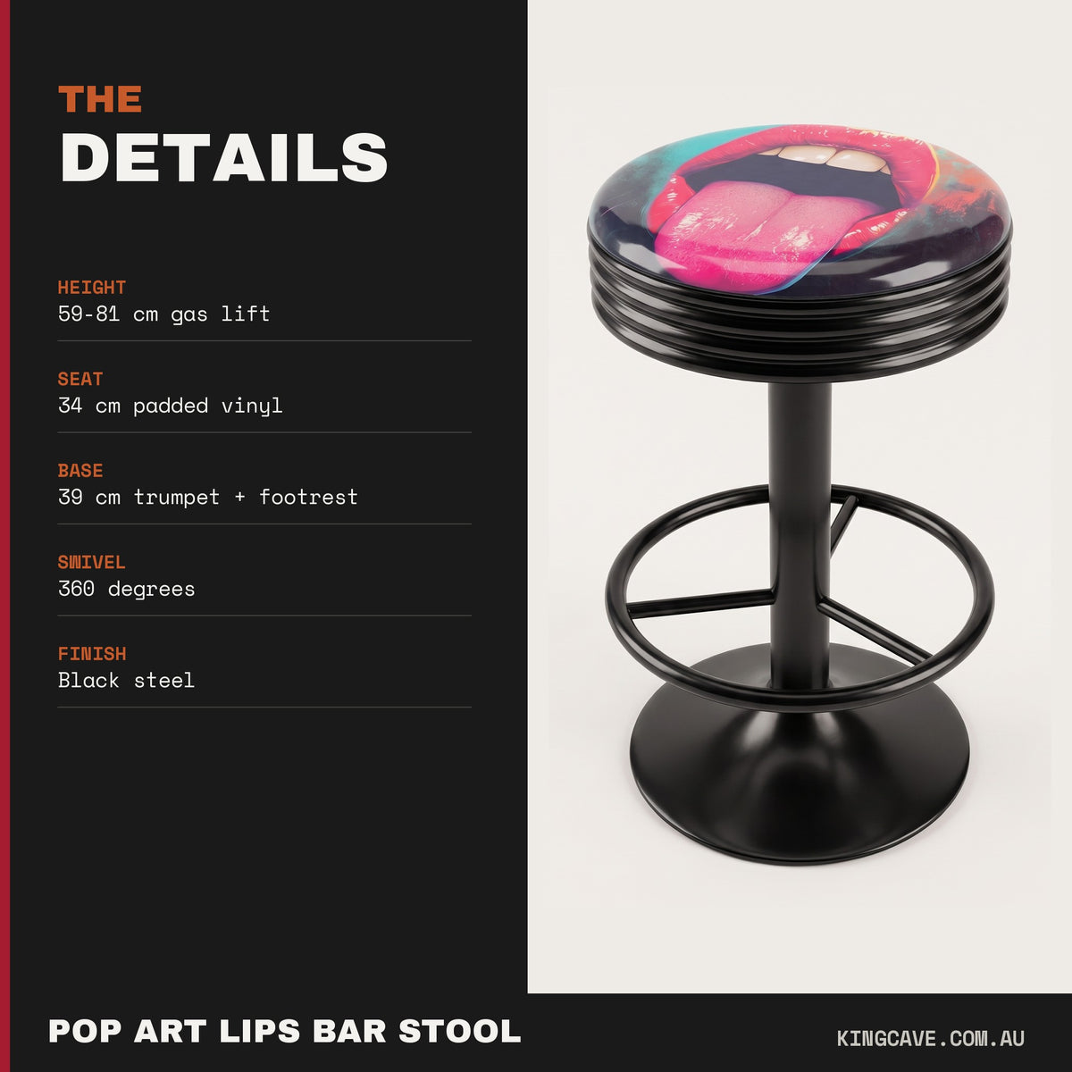 Pop Art Lips Bar Stool