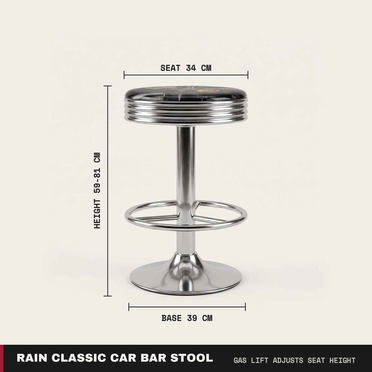 Rain Classic Car Bar Stool