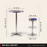 Red Bull bar set dimensions