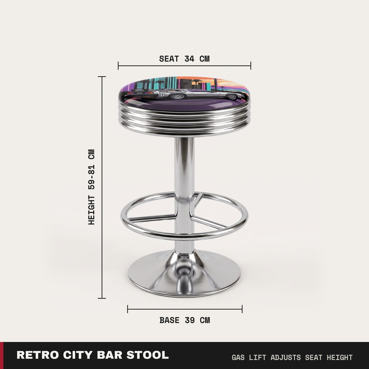 Retro City Bar Stool