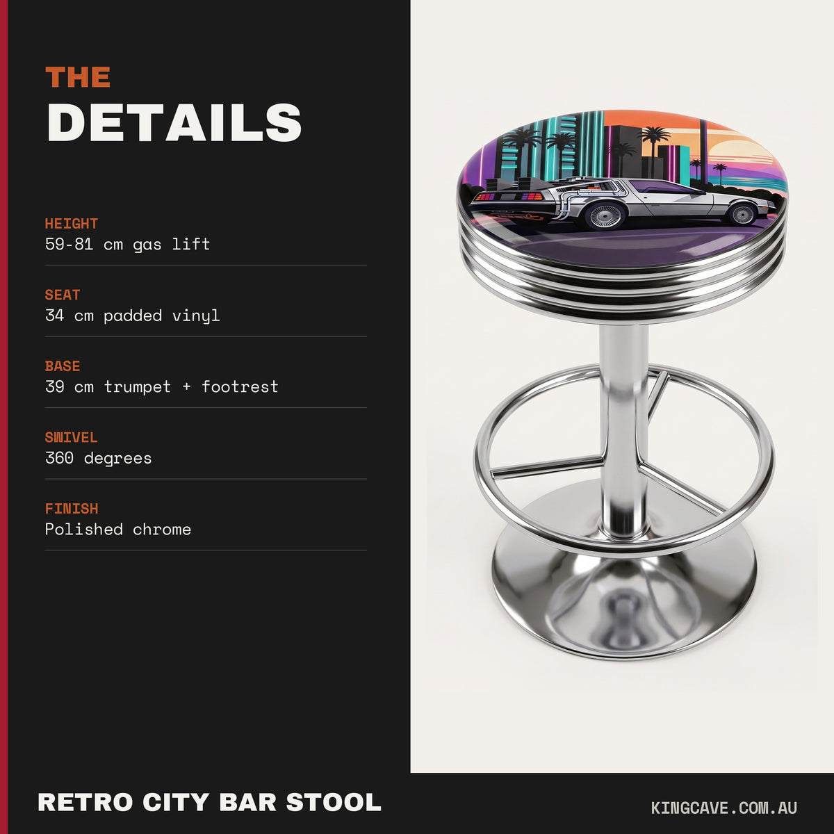 Retro City Bar Stool