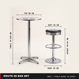 Route 66 bar set dimensions