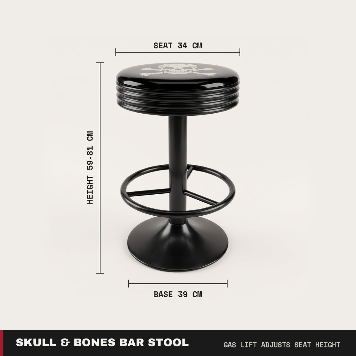Skull & Bones Bar Stool