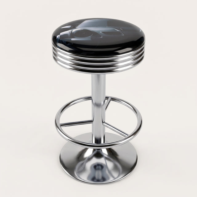 Street Racer bar stool, chrome base