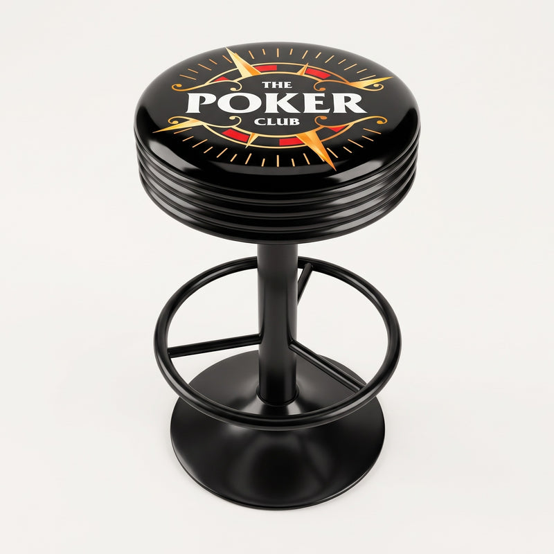 The Poker Club bar stool, black base