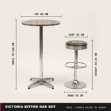 Victoria Bitter bar set dimensions