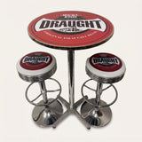 West End Draught bar table and two bar stools