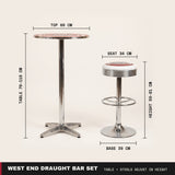 West End Draught bar set dimensions