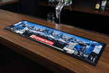 Kenworth Alpine Premium Rubber-Backed Bar Mat Runner on a bar top