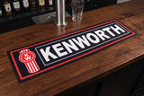 Kenworth Black Premium Rubber-Backed Bar Mat Runner on a bar top