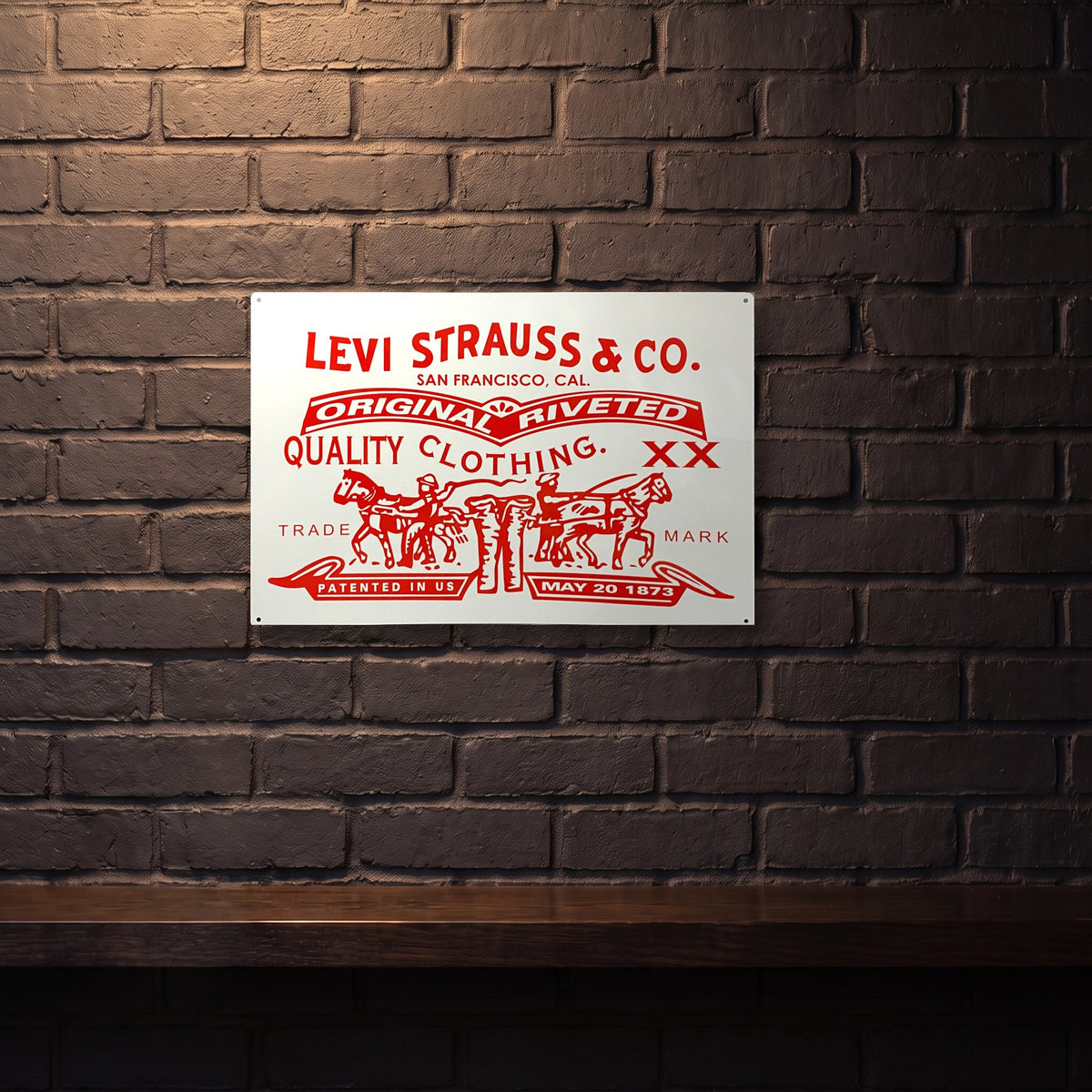 LEVI STRAUSS JEANS 60 X 40 CM PREMIUM METAL SIGN