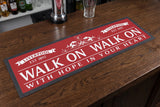 Liverpool FC Premium Rubber-Backed Bar Mat Runner on a bar top