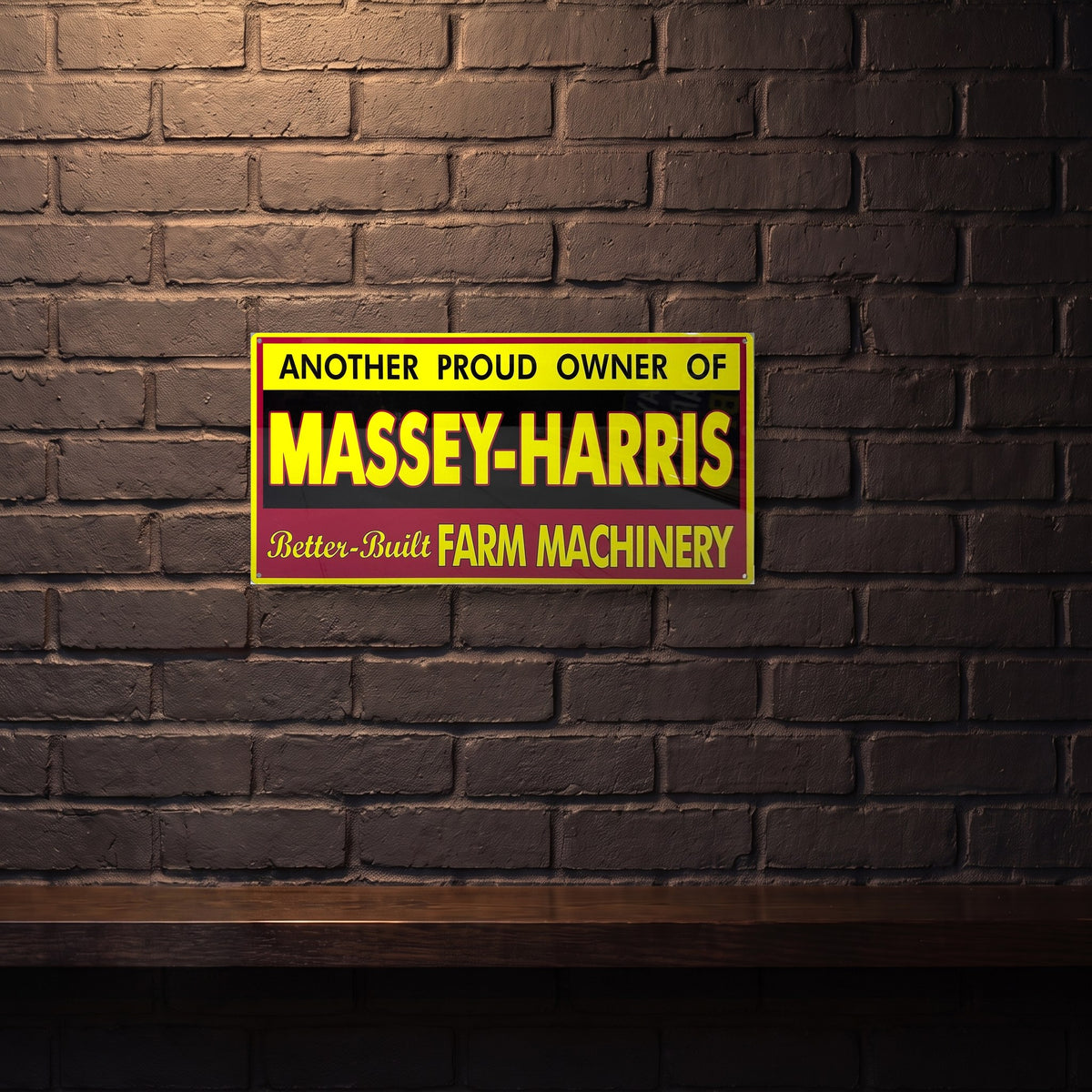 MASSEY HARRIS 600 MM X 300 MM METAL SIGN