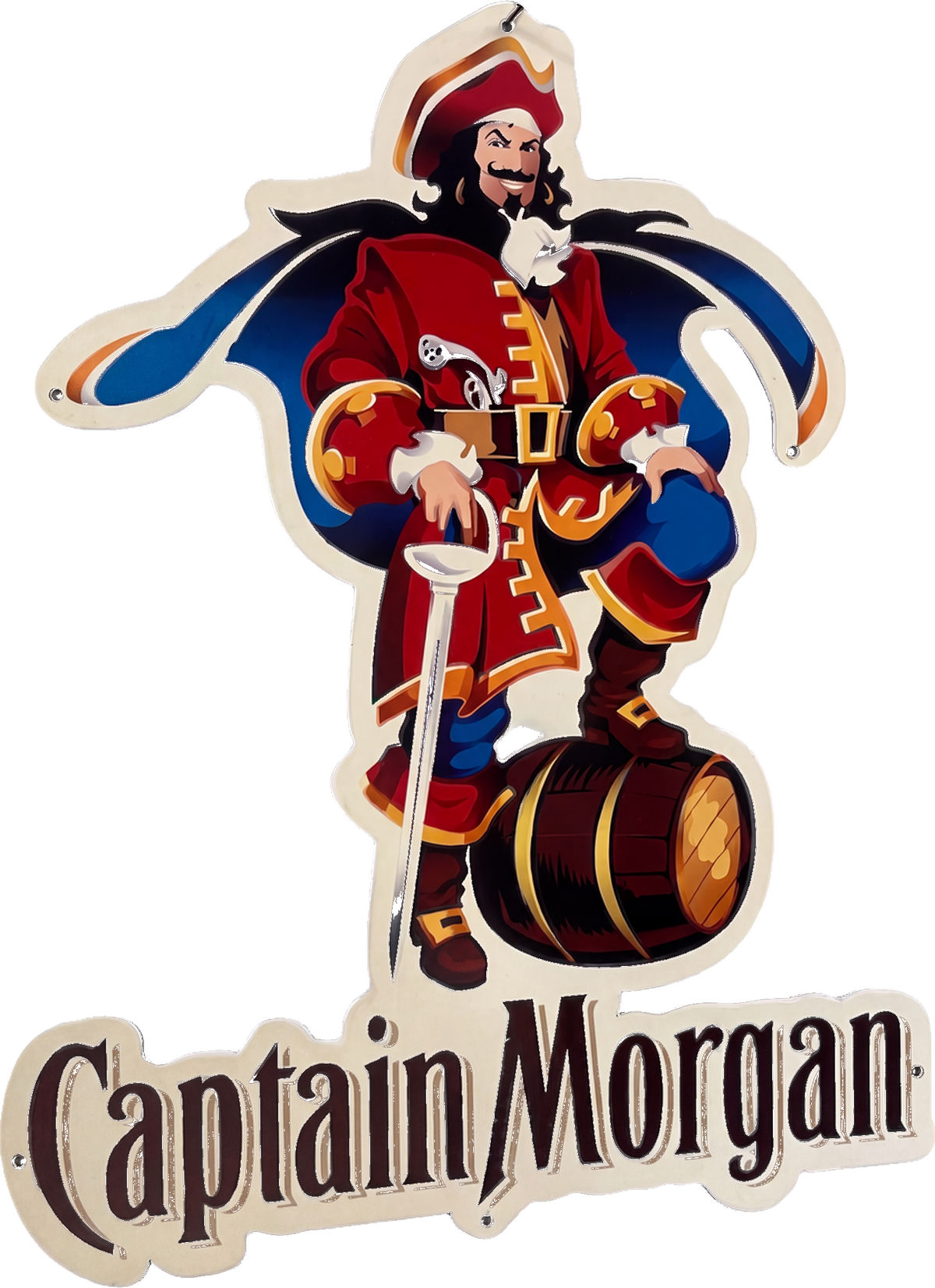 Captain Morgan Retro Metal Sign - 450 x 550mm
