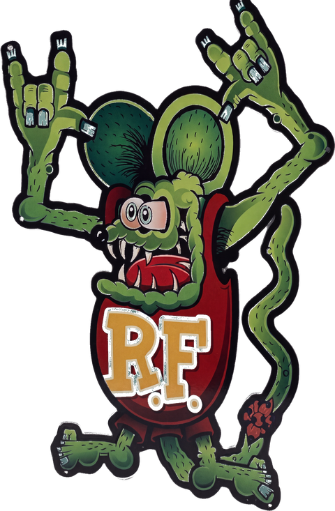 Rat Fink Scary Retro Metal Sign - 430 x 600mm