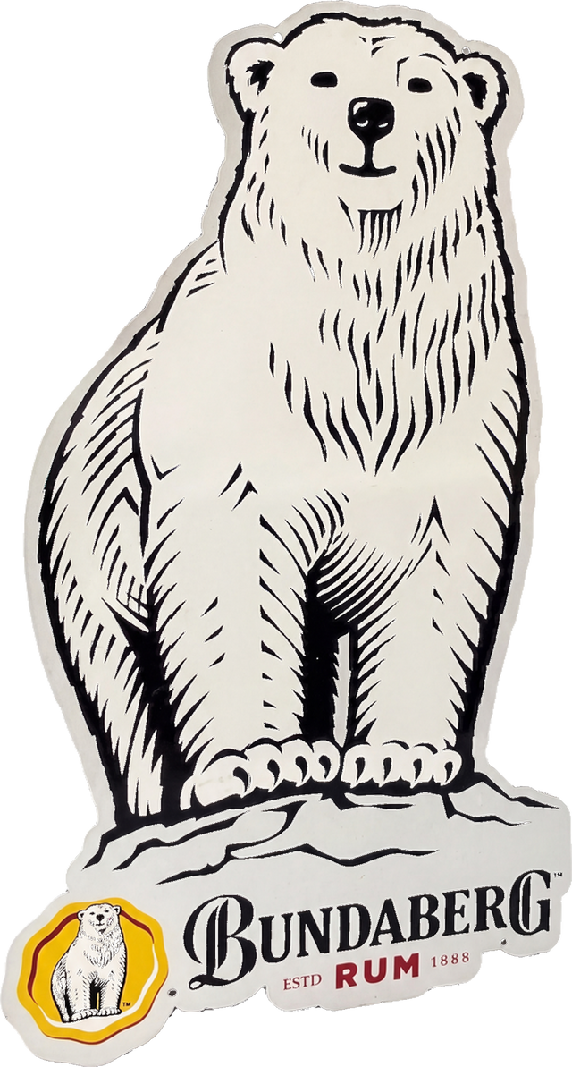 Bundy Bear Die-cut Retro Metal Sign - 500 x 850mm