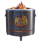 Melbourne Bitter stainless steel dual-skin fire pit - licensed cut-out panel