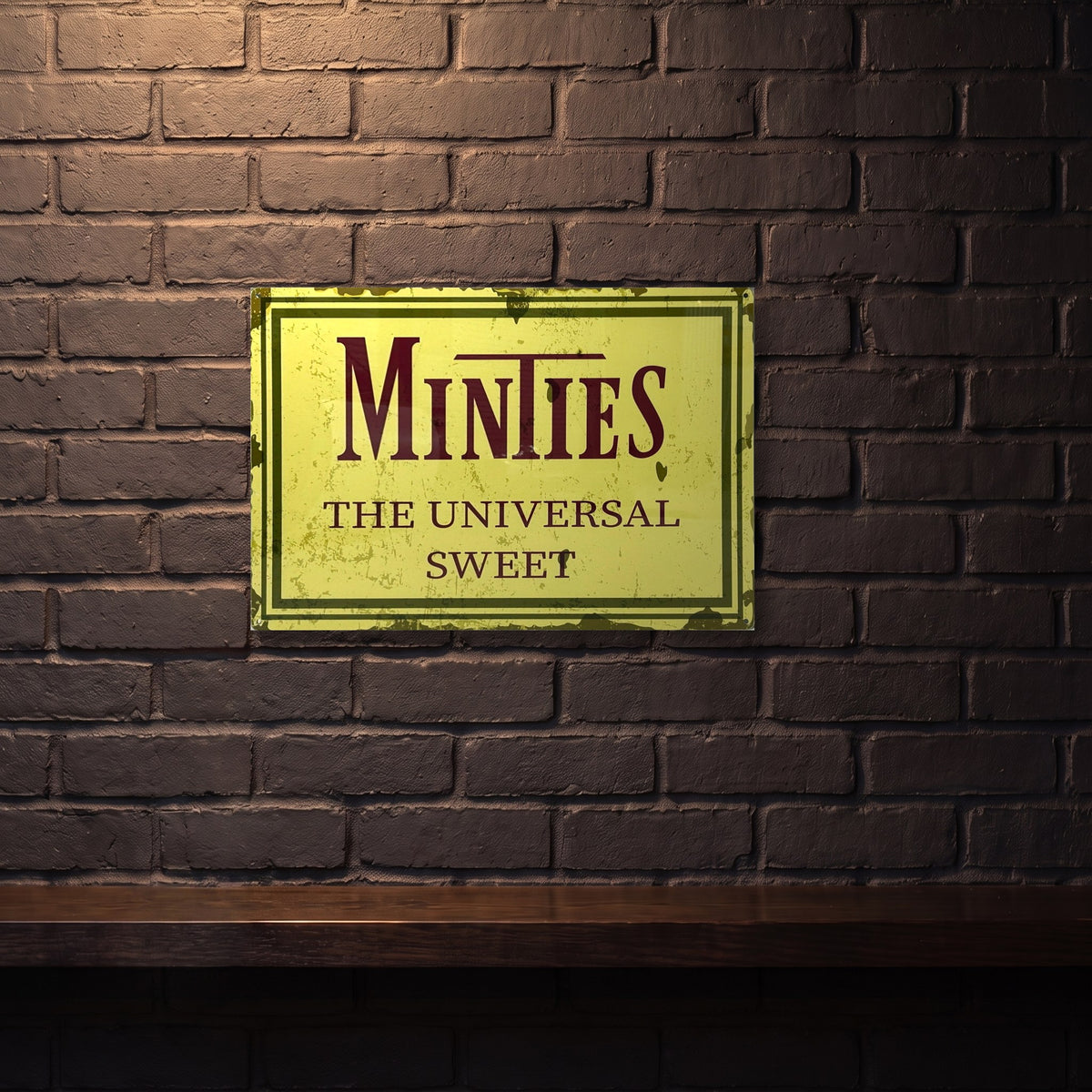 MINTIES 600 MM X 400 MM METAL SIGN