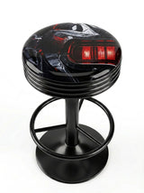 Classic Muscle Bar Stool, Black Base - KC Design