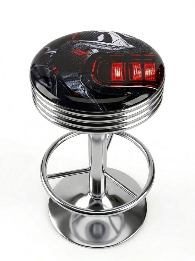 Classic Muscle Bar Stool, Chrome Base - KC Design
