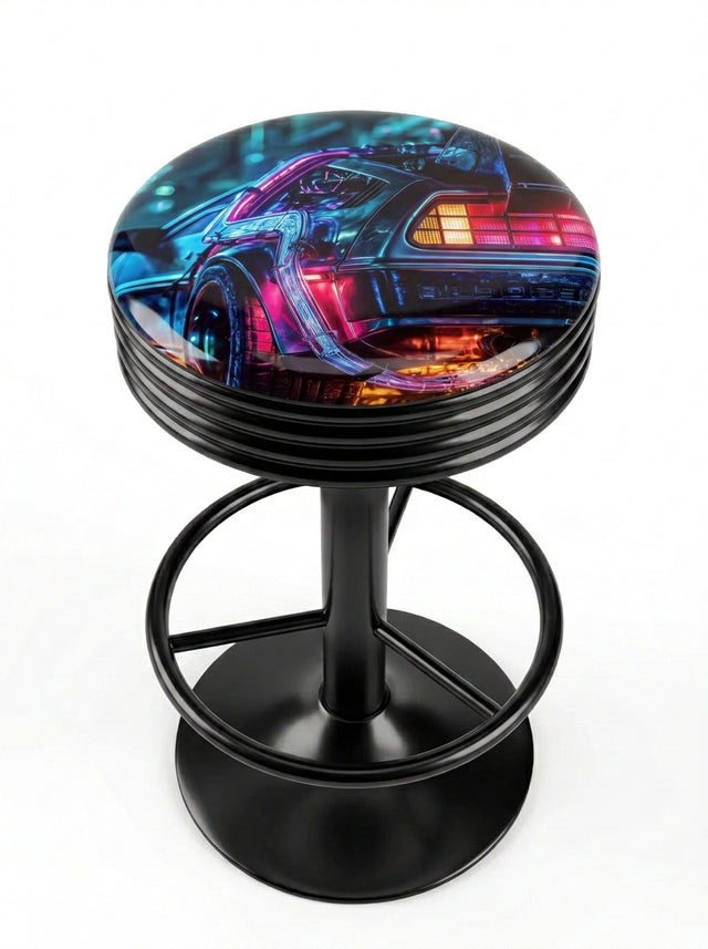 Cyber Gullwing Bar Stool, Black Base - KC Design