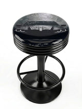 Dark Forest Bar Stool, Black Base - KC Design