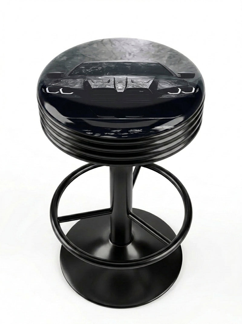 Dark Forest Bar Stool, Black Base - KC Design