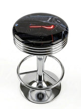 Midnight Coupe Bar Stool, Chrome Base - KC Design