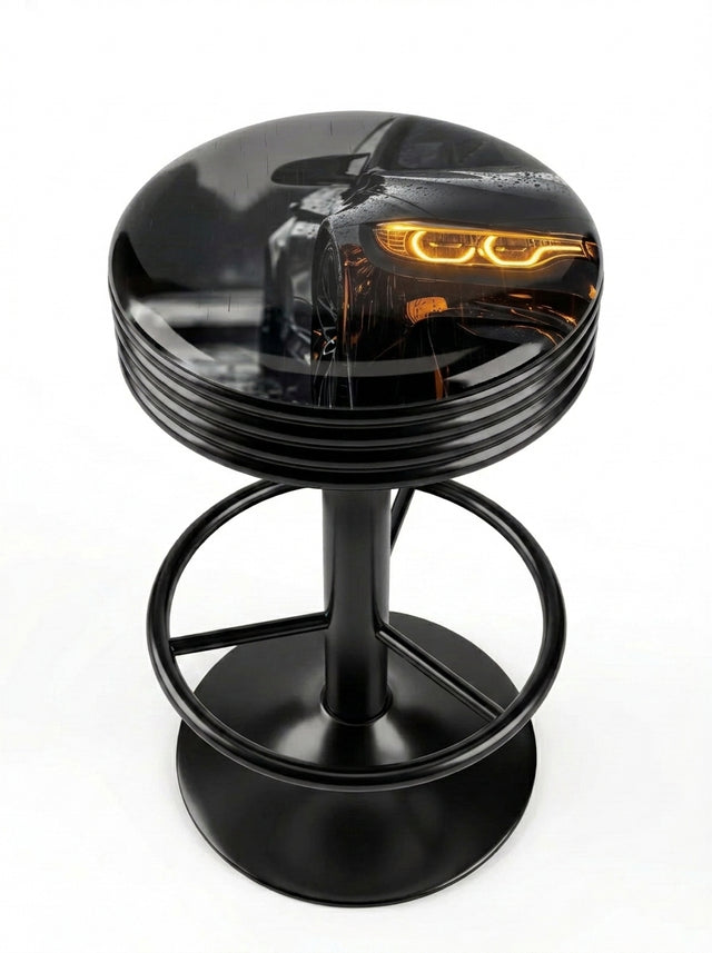 Night Drive Bar Stool, Black Base - KC Design