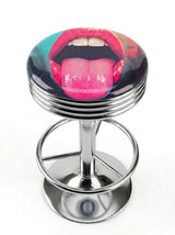 Pop Art Lips Pop Art Bar Stool, Chrome Base - KC Design