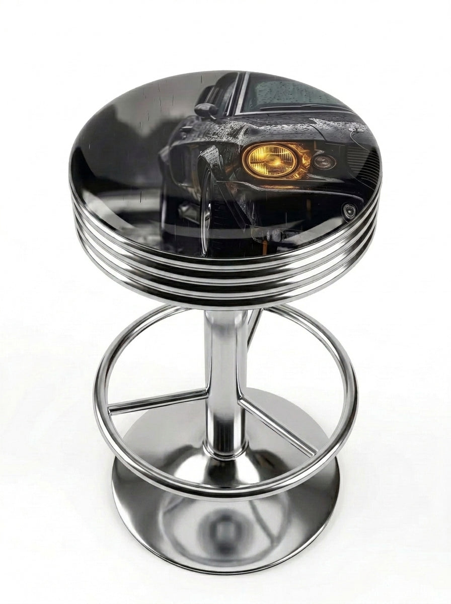 Rain Classic Bar Stool, Chrome Base - KC Design