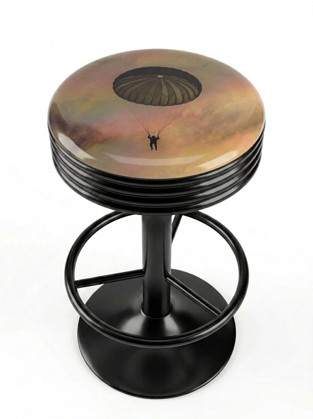 Lest We Forget Bar Stool, Black Base - KC Design