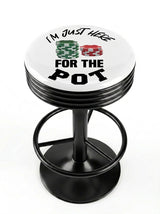 I'm Just Here For The Pot, Poker Chip Bar Stool, Black Base - KC Design